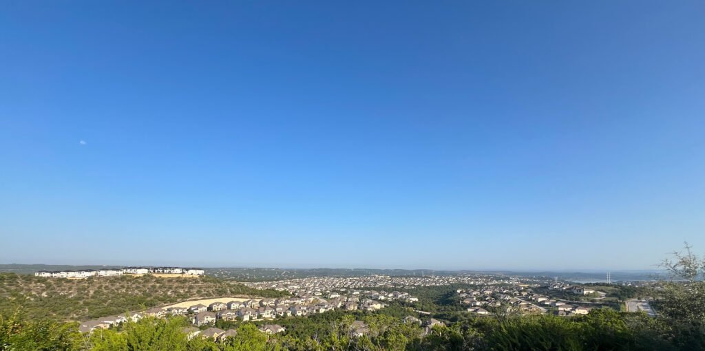 Wide view of Lake Travis roofing company views